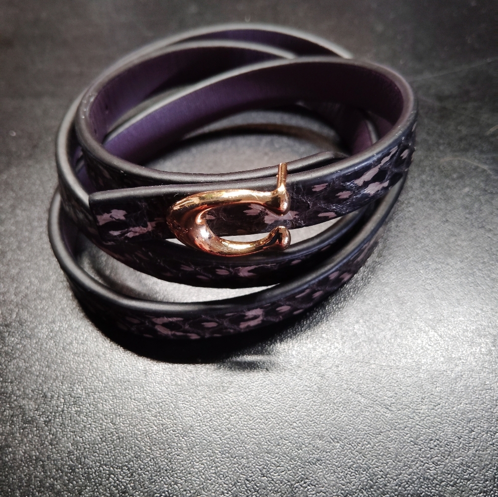 Coach snake skin bracelet